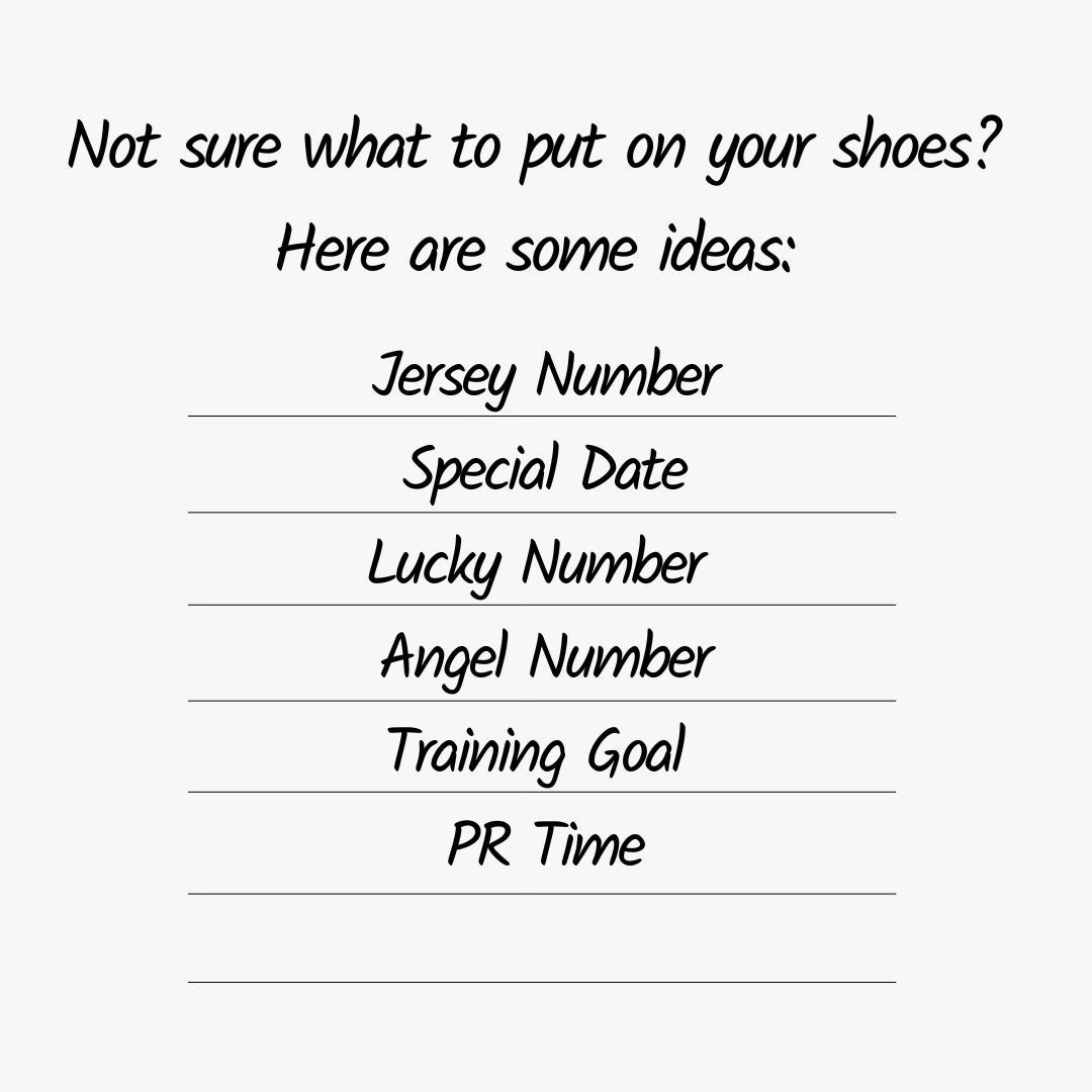 Gold Number Sneaker Charms