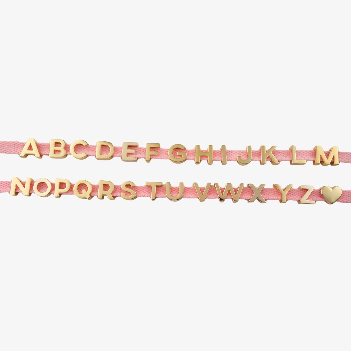 Gold Letter Sneaker Charms