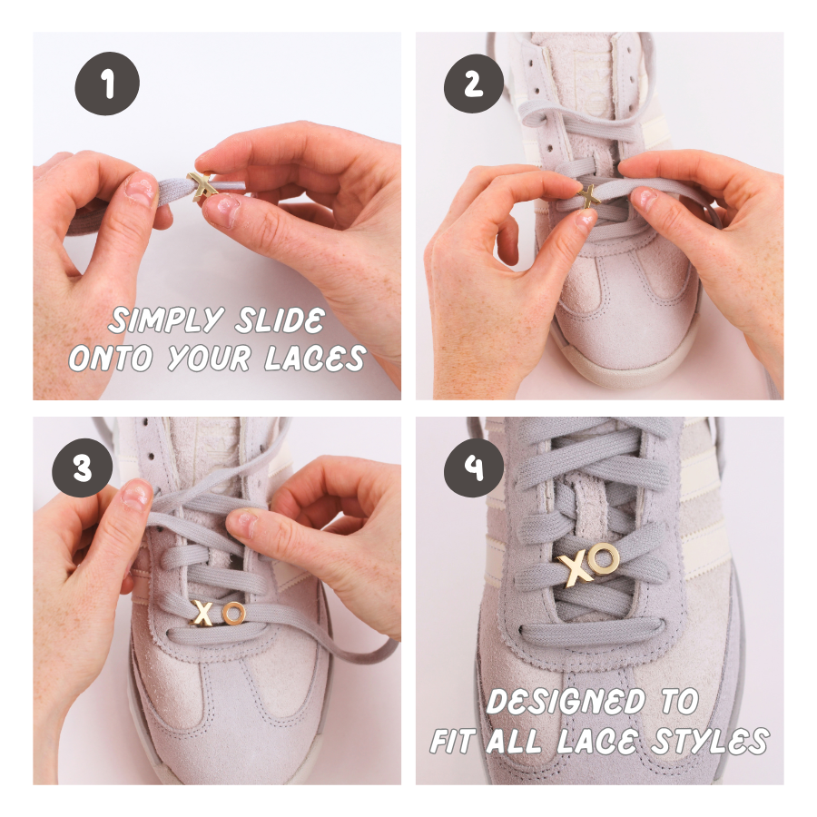 Silver Letter Sneaker Charms