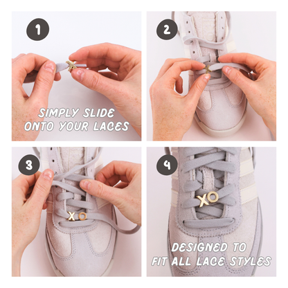 Silver Letter Sneaker Charms