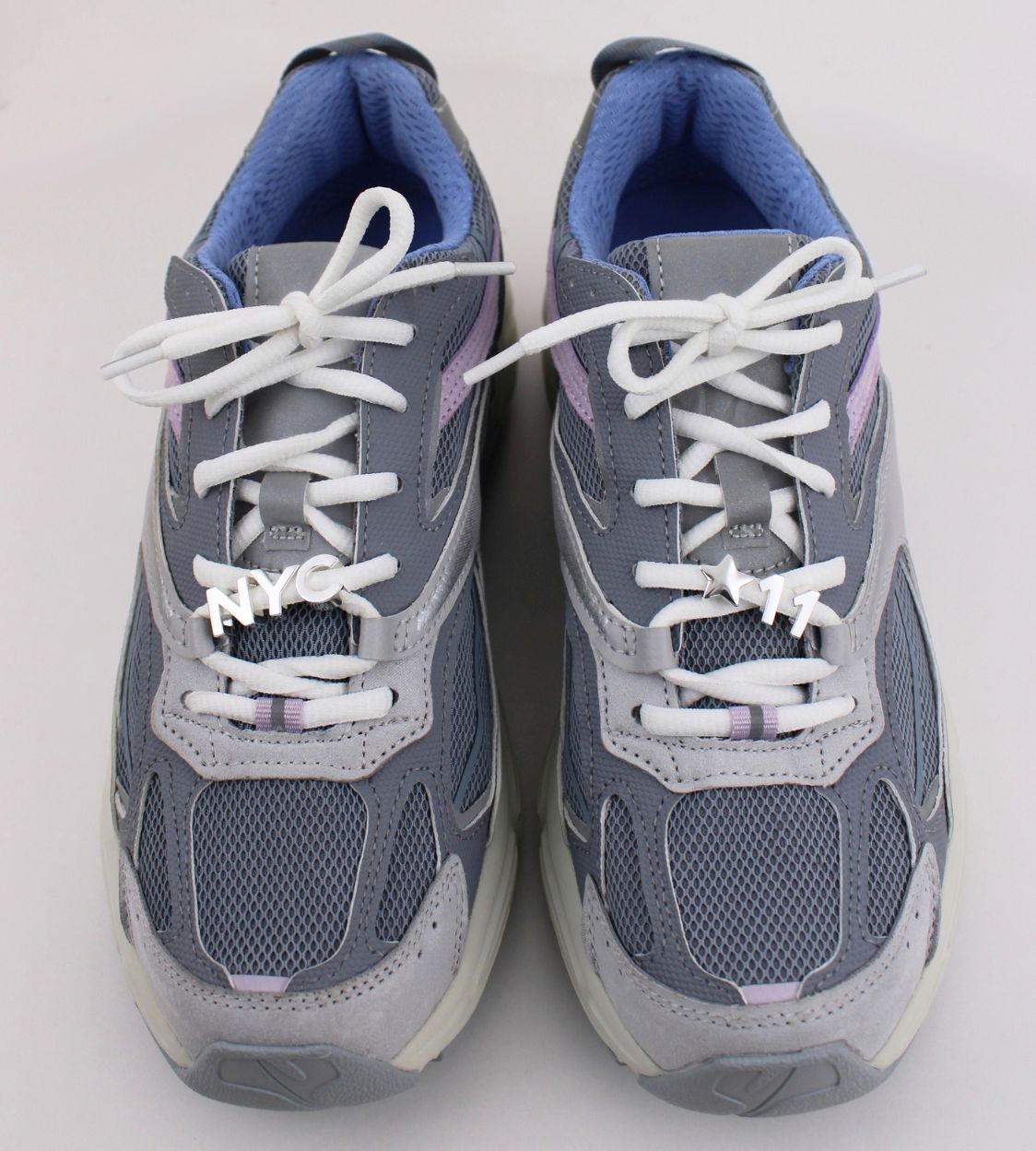 Silver Number Sneaker Charms