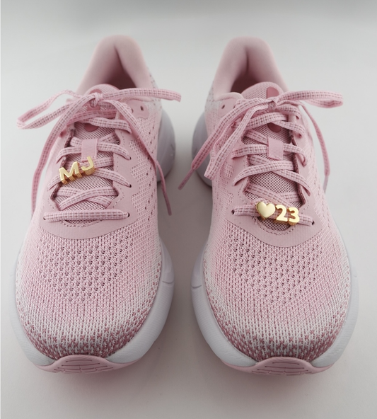 Gold Number Sneaker Charms